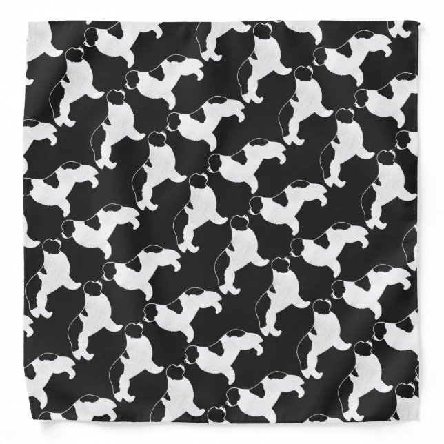 Landseer Newfoundland Dog Pattern Bandana (Front)