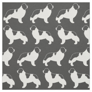 Landseer Newfoundland Dogs Patterned Fabric