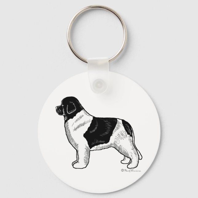Landseer Newfoundland Keychain (Front)