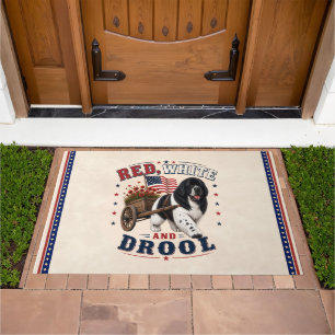 Landseer Newfoundland Red, White & Drool Doormat