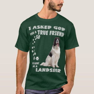 Landseer Newfoundland Saying Mom Dad Print, Newfie T-Shirt