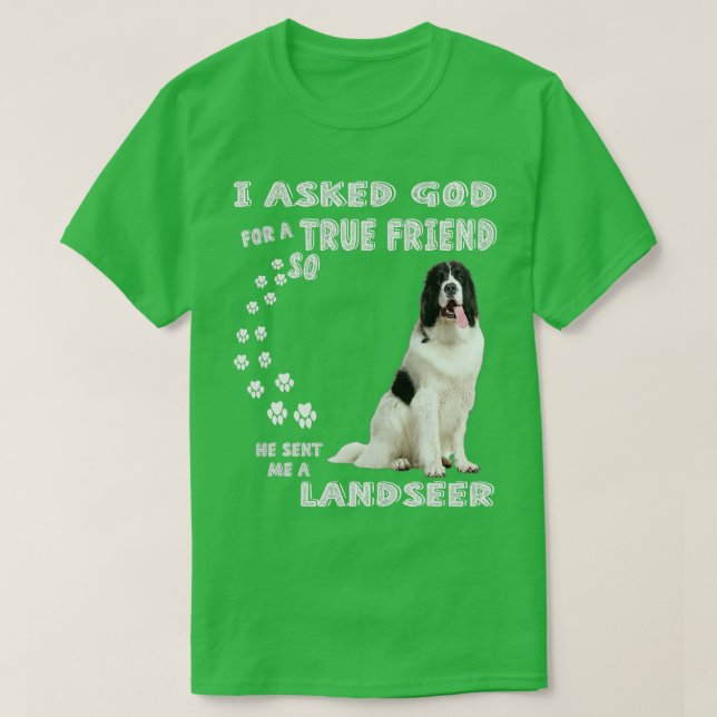 Landseer Newfoundland Saying Mom Dad Print, Newfie T-Shirt (Design Front)