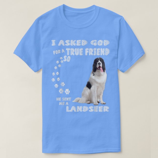 Landseer Newfoundland Saying Mom Dad Print, Newfie T-Shirt (Design Front)