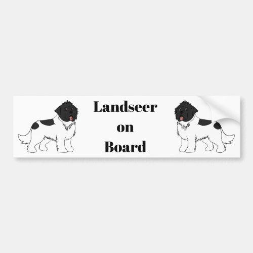 Landseer On Board Landseer Newfoudland Bumper Sticker