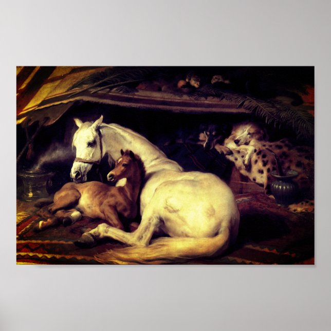 Landseer The Arab Tent Horses Poster (Front)