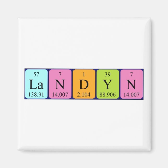 Landyn periodic table name magnet (Front)