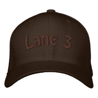 Lane 3 embroidered baseball hat
