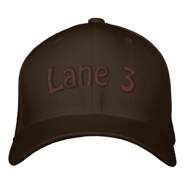 Lane 3 embroidered baseball hat (Front)
