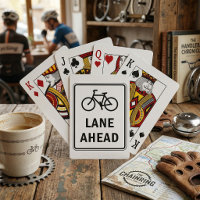 Lane Ahead Sign Cycling Road Safety