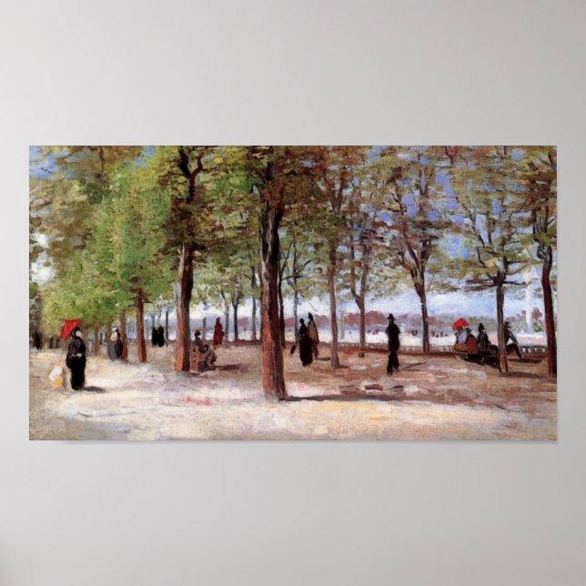 Lane at the Jardin du Luxembourg, Vincent van Gogh Poster (Front)