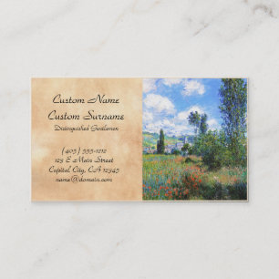 Lane in Poppy Fields Saint-Martin Claude Monet Business Card