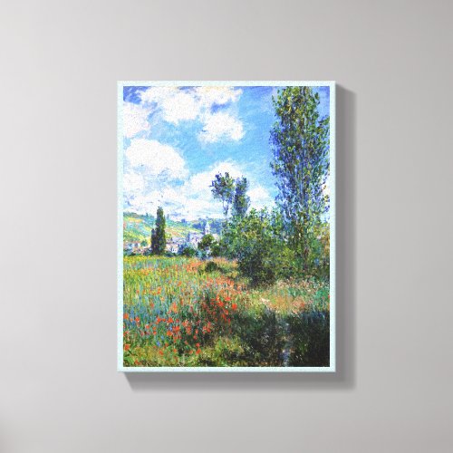 Lane in  Poppy Fields Saint_Martin Claude Monet Canvas Print