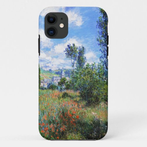 Lane in  Poppy Fields Saint_Martin Claude Monet iPhone 11 Case