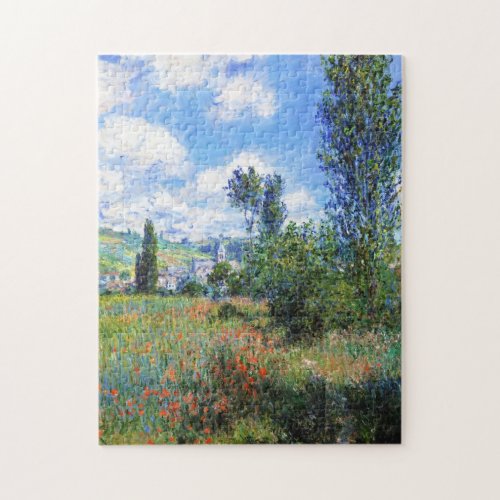 Lane in  Poppy Fields Saint_Martin Claude Monet Jigsaw Puzzle