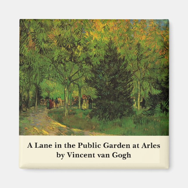Lane in Public Garden, Arles by Vincent van Gogh Magnet (Front)