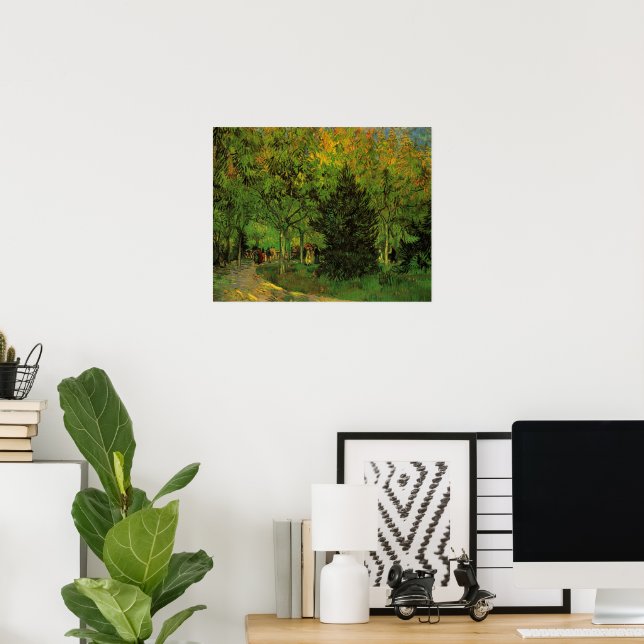 Lane in Public Garden, Arles by Vincent van Gogh Poster (Home Office)