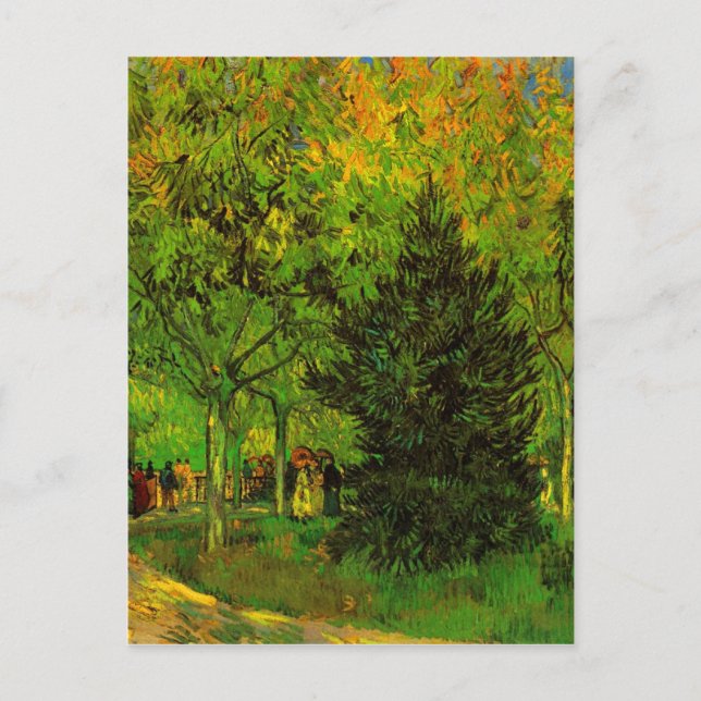 Lane in Public Garden Arles Van Gogh Fine Art Postcard (Front)