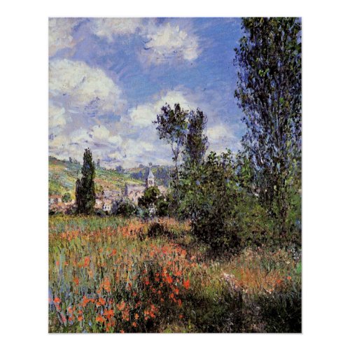 Lane in the Poppy Field by Claude Monet Poster