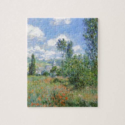 Lane in the Poppy Fields _ Claude Monet Jigsaw Puzzle