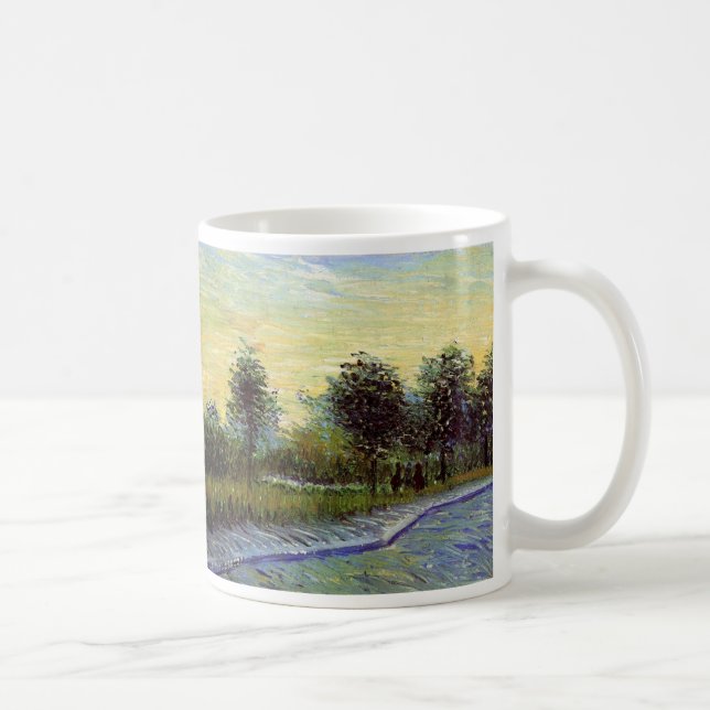 Lane in Voyer d'Argenson Park by Vincent van Gogh Coffee Mug (Right)