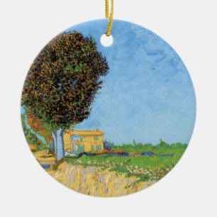 Lane Near Arles by Vincent van Gogh Ceramic Ornament