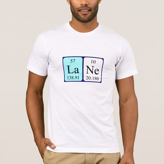 Lane periodic table name shirt (Front)