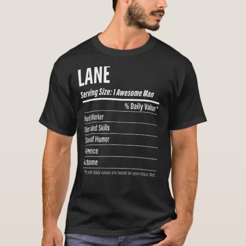 Lane Serving Size Nutrition Label Calories T_Shirt
