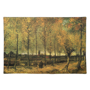 Lane with Poplars by Vincent van Gogh Cloth Placemat