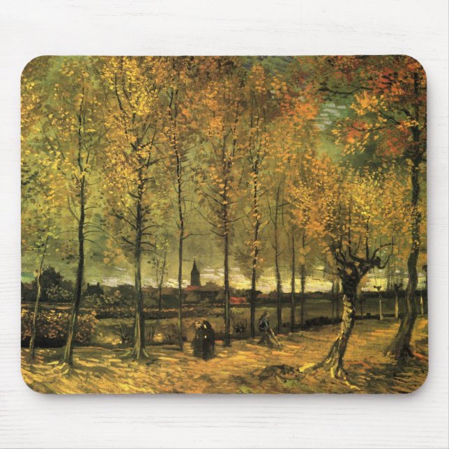 Lane with Poplars by Vincent van Gogh Mouse Pad (Front)