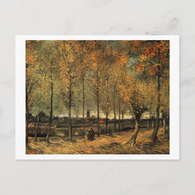 Lane with Poplars, Vincent van Gogh Postcard (Front)