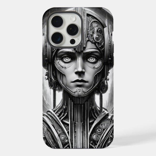 Lang Metropolis tribute. Retro futuristic Woman - iPhone Case (Back)