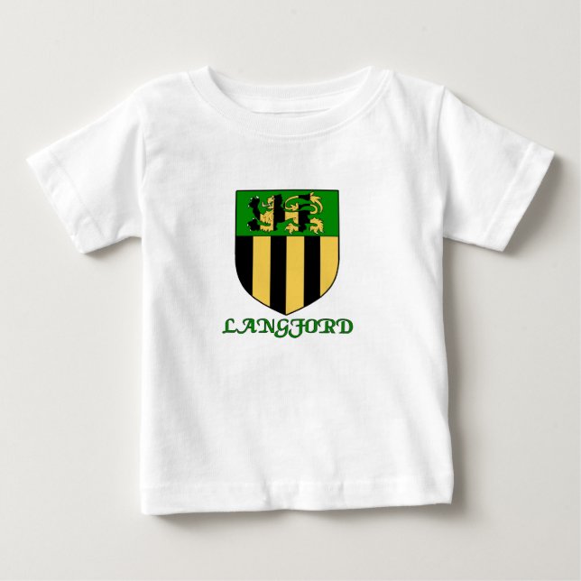 Langford Family Shield Baby T-Shirt (Front)