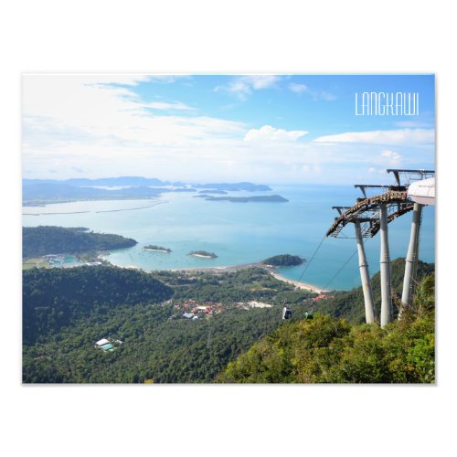 Langkawi Cable Car Aeriel View Travel Souvenir Photo Print