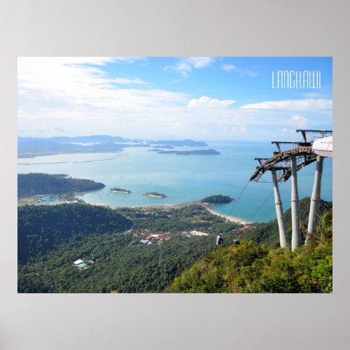 Langkawi Cable Car Mountain View Travel Souvenir Poster