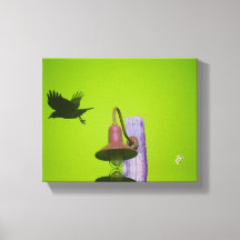 Langley Crow Light Post Lime Pink Art