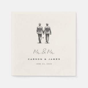 Langley Mr. & Mr. Wedding Napkins