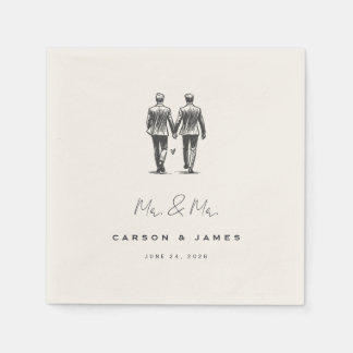 Langley Mr. & Mr. Wedding Napkins