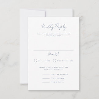 Langley Portrait Wedding RSVP Card