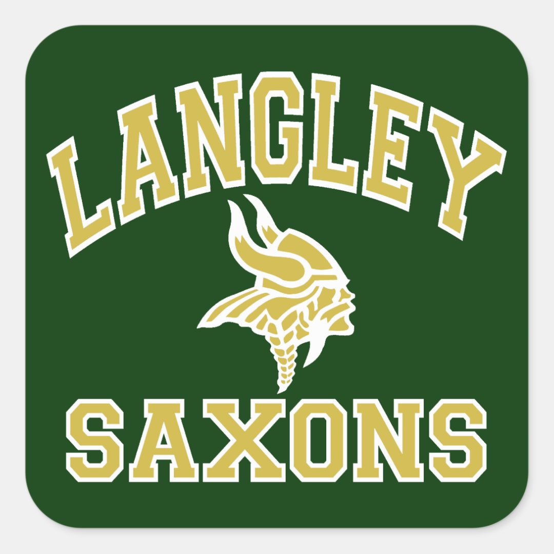 Langley Saxons Square Sticker | Zazzle