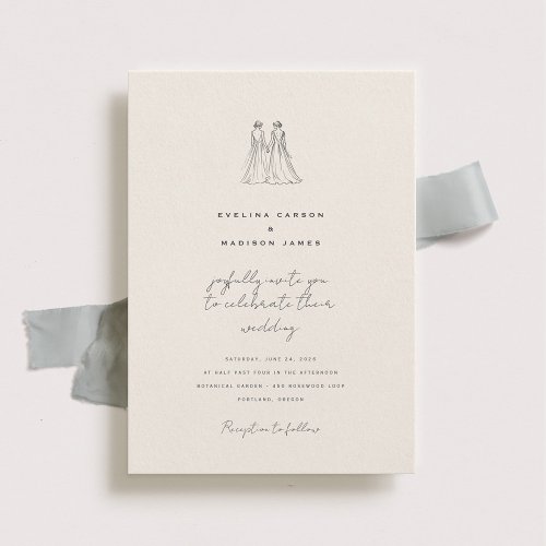 Langley Wedding Invitation Two Brides