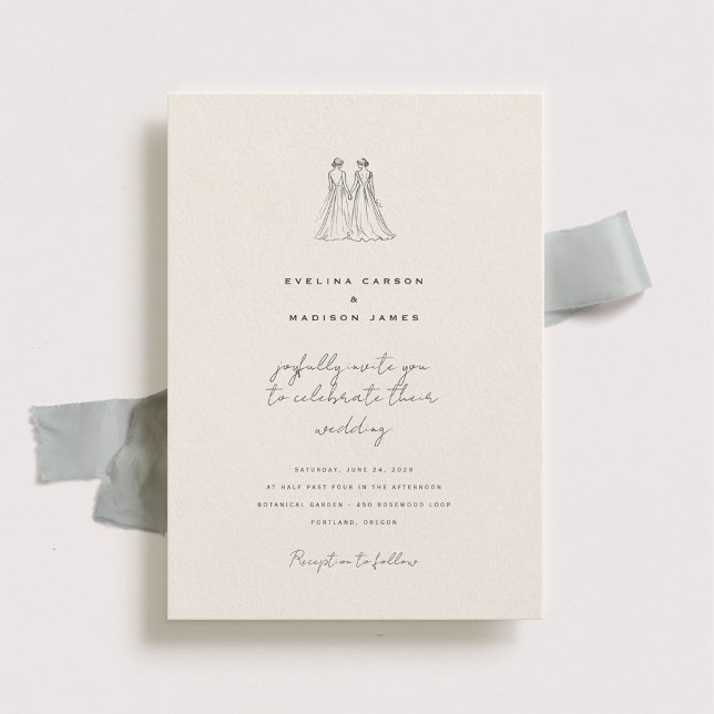 Langley Wedding Invitation Two Brides (Creator Uploaded)