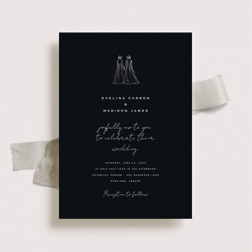 Langley Wedding Invitation Two Brides