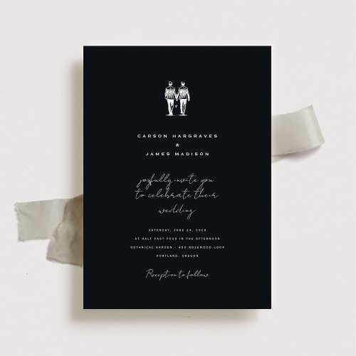 Langley Wedding Invitation Two Grooms