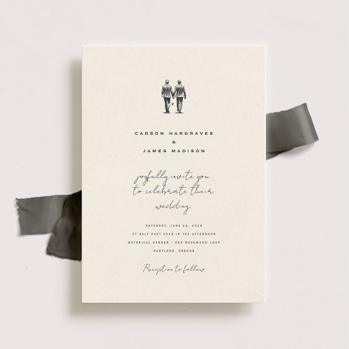 Langley Wedding Invitation Two Grooms