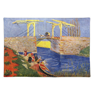 Langlois Bridge at Arles by Vincent van Gogh Cloth Placemat