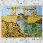 Langlois Bridge at Arles by Vincent van Gogh Jigsaw Puzzle<br><div class="desc">Langlois Bridge at Arles with Women Washing by Vincent van Gogh is a vintage fine art post impressionism maritime painting featuring peasant women washing clothes in the river. About the artist: Vincent Willem van Gogh was a Post Impressionist painter whose work was most notable for its rough beauty, emotional honesty,...</div>