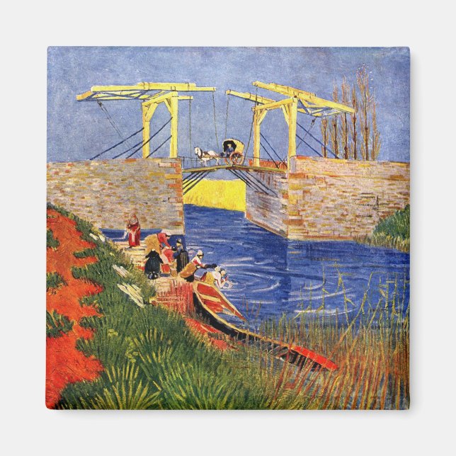 Langlois Bridge at Arles by Vincent van Gogh Magnet (Front)