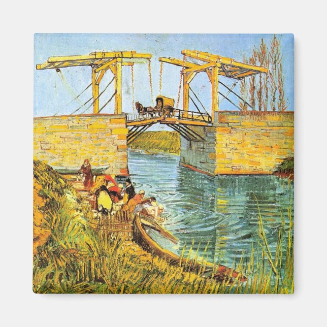 Langlois Bridge at Arles by Vincent van Gogh Magnet (Front)
