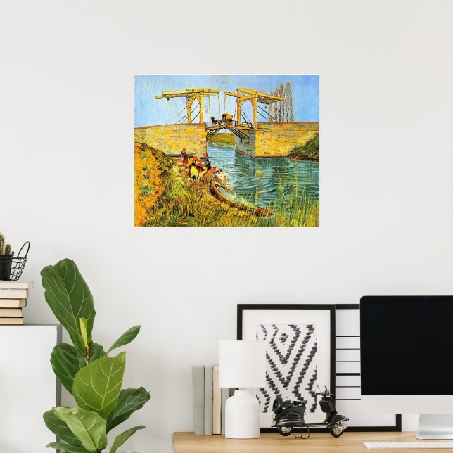 Langlois Bridge at Arles by Vincent van Gogh Poster (Home Office)