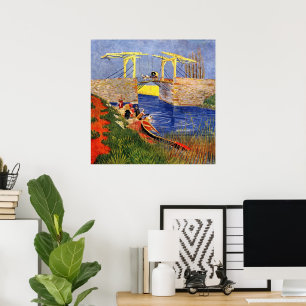 Langlois Bridge at Arles by Vincent van Gogh Poster